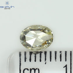 0.55 CT Oval Shape Natural Diamond Yellow Color SI1 Clarity (6.50 MM)