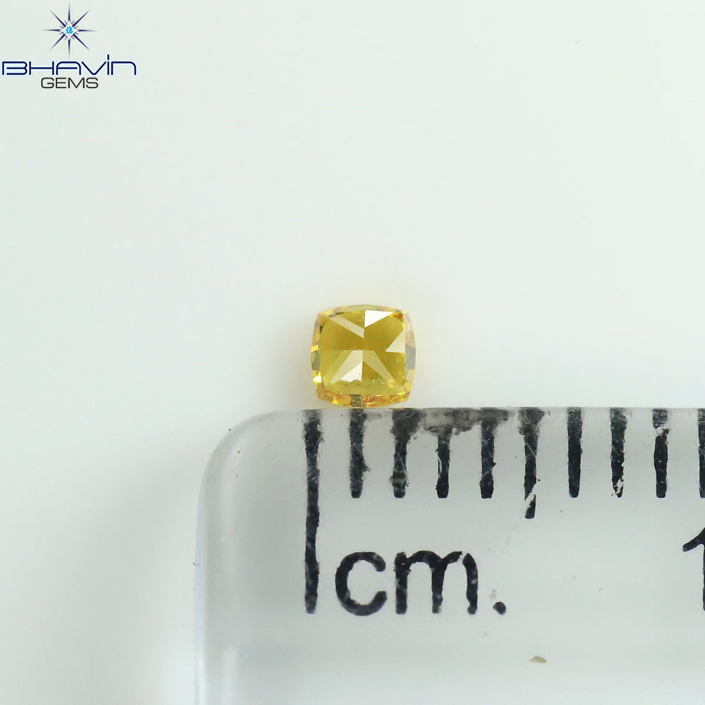0.08 CT Cushion Shape Natural Loose Diamond Yellow Color VS1 Clarity (2.40 MM)