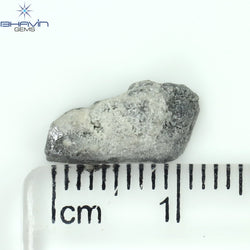 2.09 CT Rough Shape Natural Diamond Black Color I3 Clarity (13.00 MM)