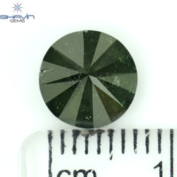 2.39 CT Round Shape Natural Diamond Green Color I3 Clarity (8.12 MM)