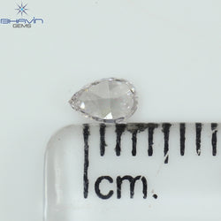 0.17 CT Pear Shape Natural Diamond Pink Color SI1 Clarity (4.40 MM)