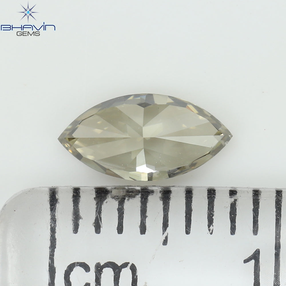 0.58 CT Marquise Shape Natural Loose Diamond Grey Color VS2 Clarity (7.78 MM)