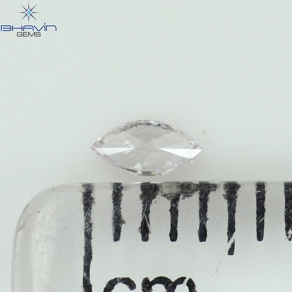 0.06 CT Marquise Shape Natural Loose Diamond Pink Color SI1 Clarity (3.98 MM)