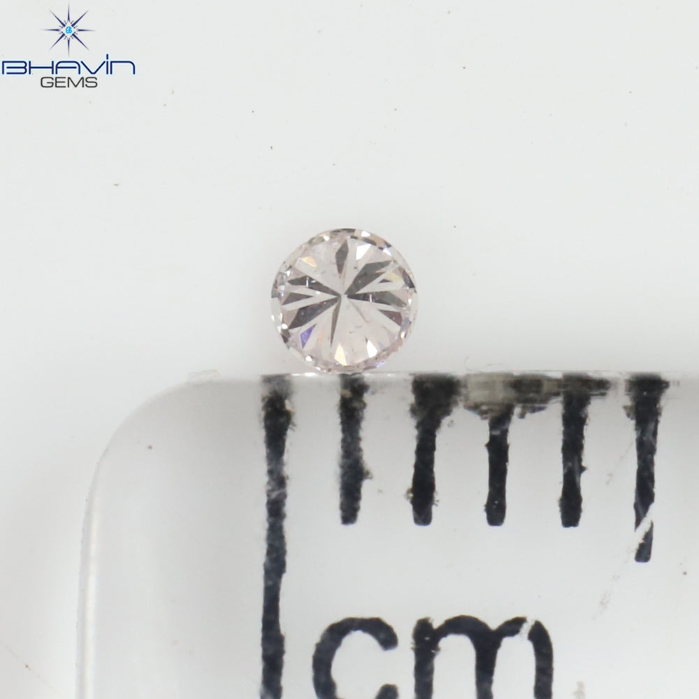 0.05 CT Round Shape Natural Diamond Pink Color VS2 Clarity (2.43 MM)