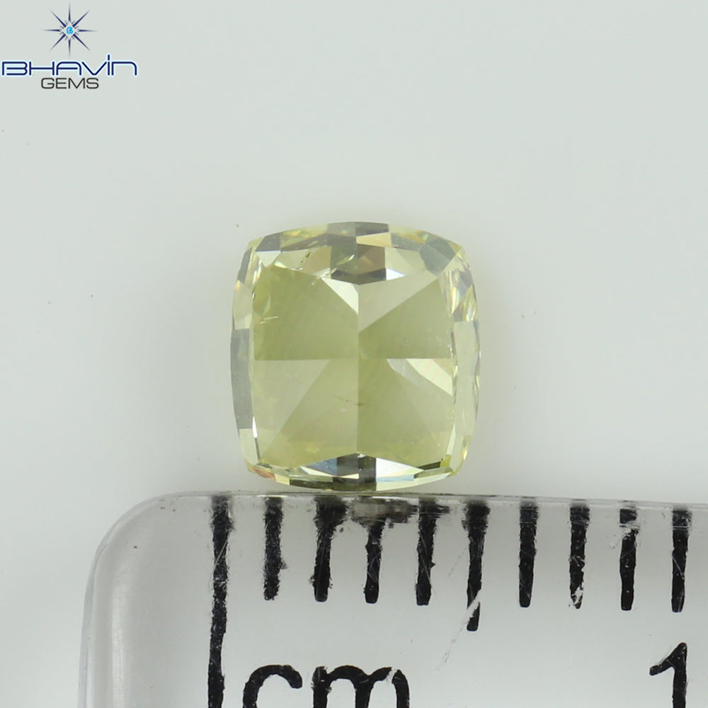 1.01 CT Cushion Diamond Yellow Color Natural Loose Diamond I2 Clarity (5.29 MM)