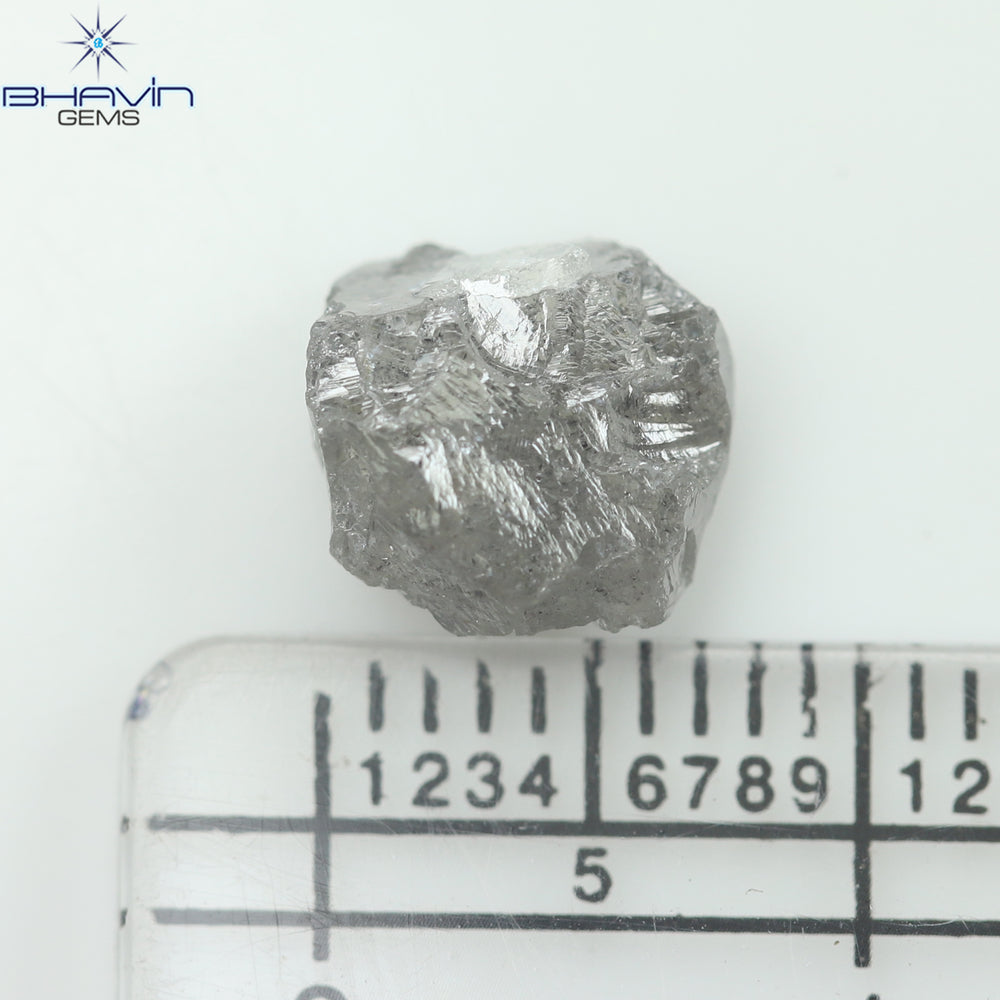 2.52 CT Rough Shape Natural Diamond Salt And Pepper Color (7.88 MM)