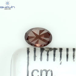 0.18 CT Oval Shape Natural Diamond Enhanced Pink Color SI1 Clarity (4.26 MM)