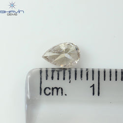 0.55 CT Pear Shape Natural Diamond Pink Color I2 Clarity (6.72 MM)