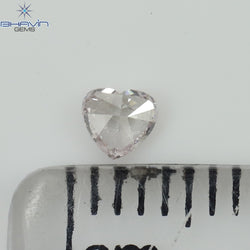 0.11 CT Heart Shape Natural Diamond Pink Color SI2 Clarity (3.00 MM)