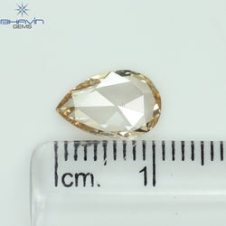 1.29 CT Pear Shape Natural Diamond Orange Brown Color SI1 Clarity (10.85 MM)