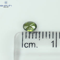 0.21 CT Oval Shape Natural Diamond Green Color SI2 Clarity (4.19 MM)