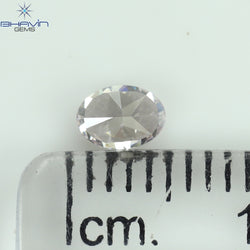 GIA Certified 0.26 CT Oval Shape Natural Diamond Purplish Pink Color SI2 Clarity (4.52 MM)