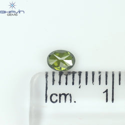 0.22 CT Oval Shape Natural Diamond Green Color SI2 Clarity (4.31 MM)