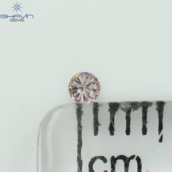 0.03 CT Round Shape Natural Diamond Pink (Argyle) Color I1 Clarity (2.00 MM)