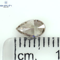 GIA Certified 0.40 CT Pear Diamond Pink Brown Color Natural Loose Diamond (6.36 MM)