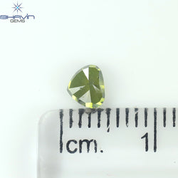 0.41 CT Heart Shape Natural Diamond Green Color SI2 Clarity (4.62 MM)