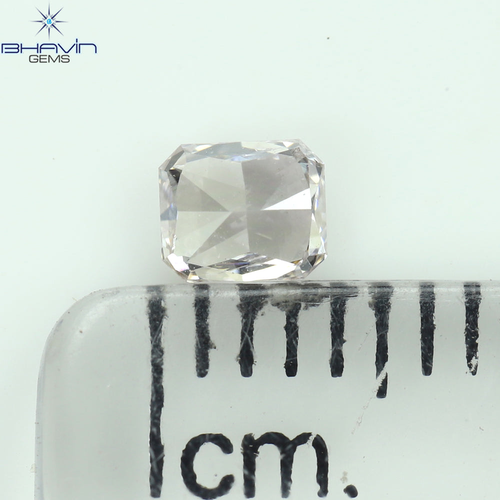 GIA Certified 0.25 CT Radiant Diamond Brown Pink Color Natural Loose Diamond I2 Clarity (3.68 MM)