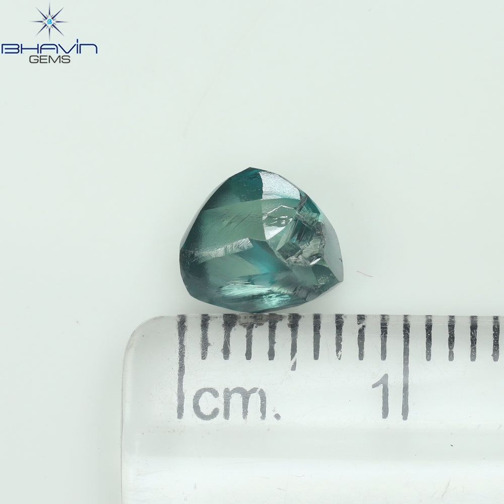 1.56 CT Rough Shape Enhanced Blue Color VS2 Clarity (7.20 MM)