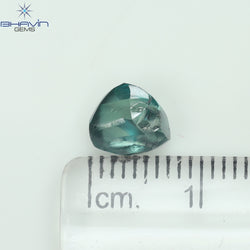 1.56 CT Rough Shape Enhanced Blue Color VS2 Clarity (7.20 MM)