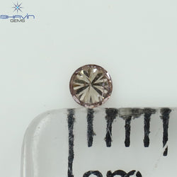 0.04 CT Round Shape Natural Diamond Pink Color SI2 Clarity (2.33 MM)