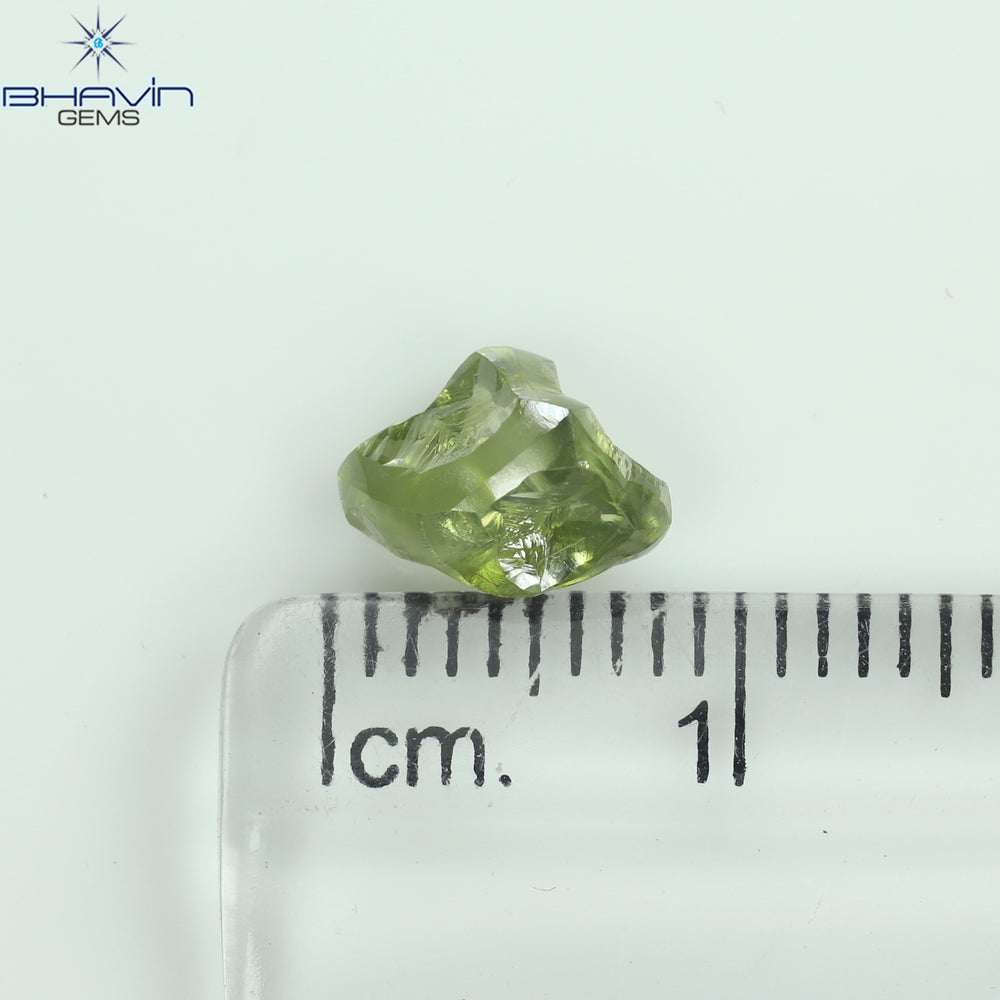 1.46 CT Rough Shape Enhanced Green Color VS2 Clarity (8.25 MM)