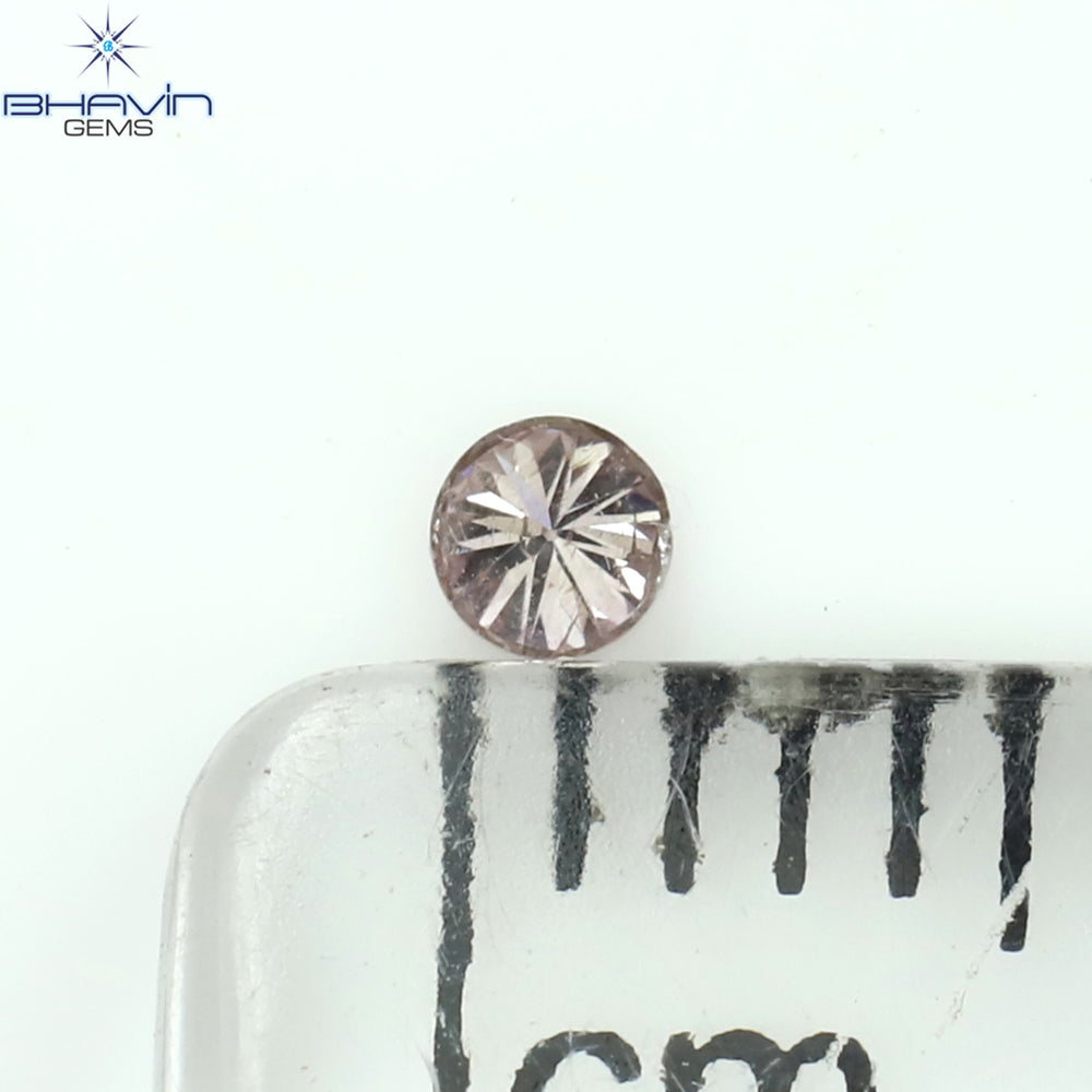0.04 CT Round Shape Natural Diamond Pink Color SI2 Clarity (2.20 MM)