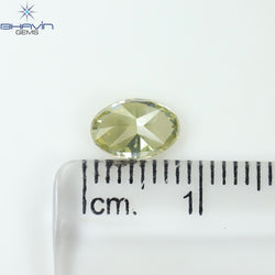 1.02 CT Oval Shape Natural Diamond Yellow Color VS2 Clarity (7.70 MM)