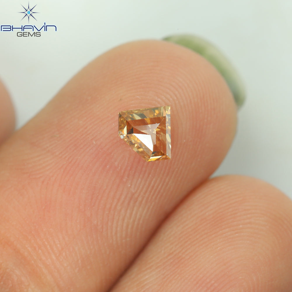 0.31 CT Pentagon Diamond Natural Loose Diamond Brown Pink Diamond Clarity SI1 (6.83 MM)