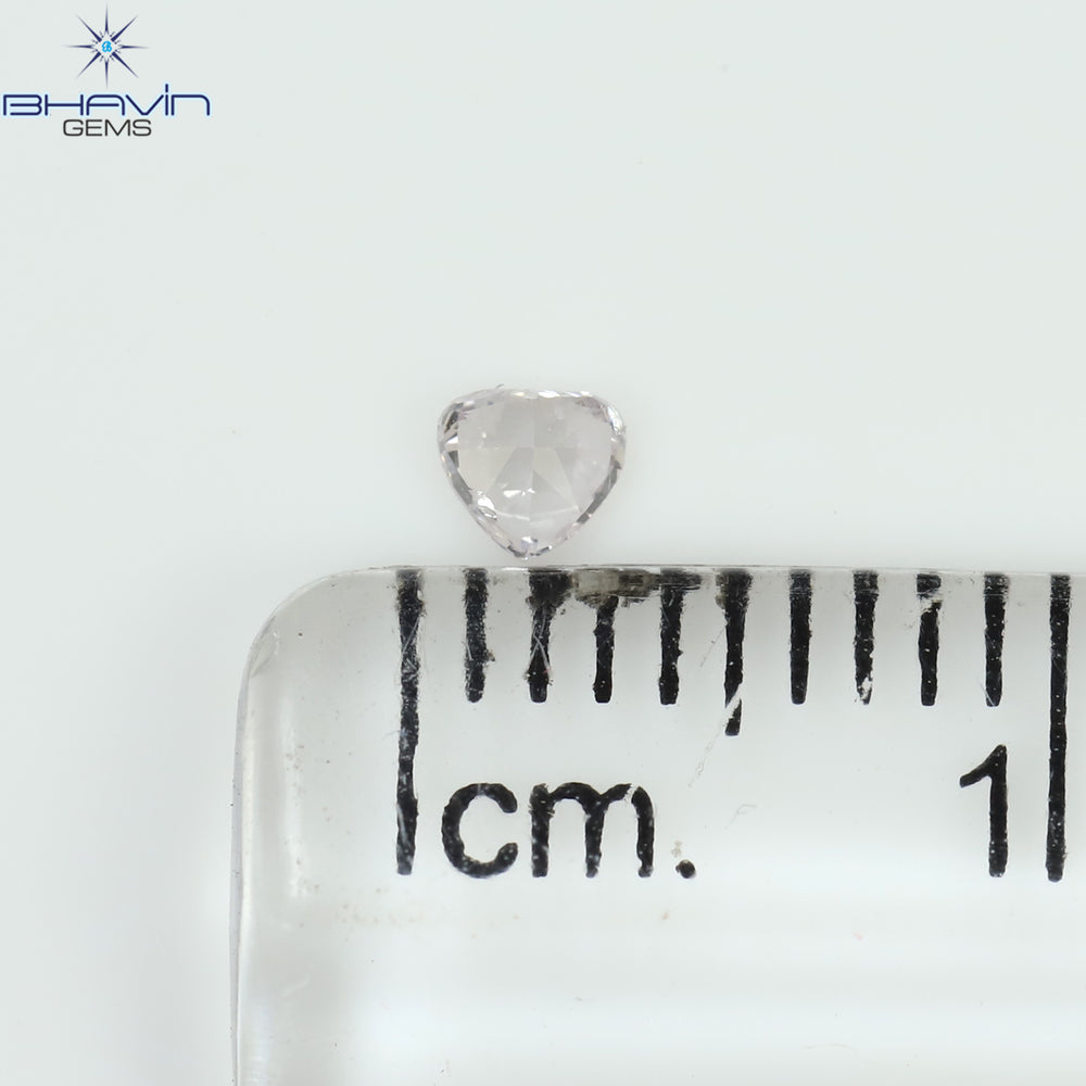 0.08 CT Heart Shape Natural Diamond Pink Color SI1 Clarity (2.67 MM)