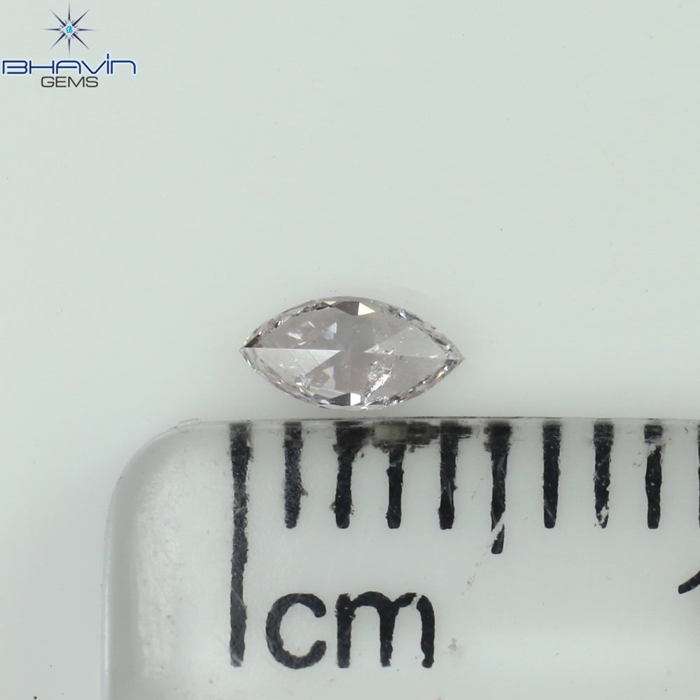 0.08 CT Marquise Shape Natural Loose Diamond Pink Color SI2 Clarity (4.40 MM)