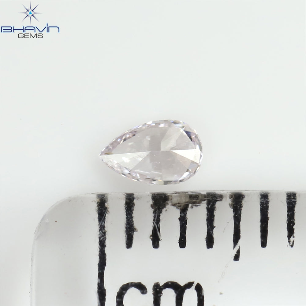 0.09 CT Pear Shape Natural Diamond Pink Color VS2 Clarity (3.88 MM)