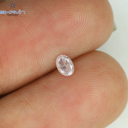 0.12 CT Oval Shape Natural Diamond Pink Color I1 Clarity (3.65 MM)