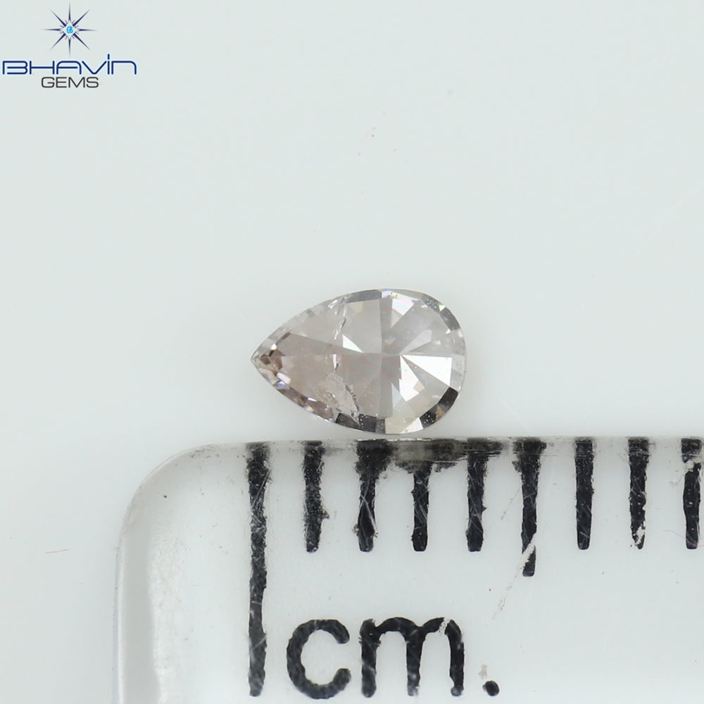 0.16 CT Pear Shape Natural Diamond Pink Color SI2 Clarity (4.03 MM)