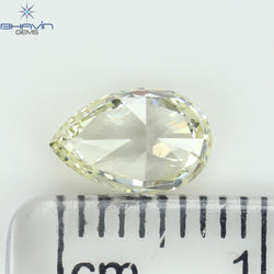0.89 CT Pear Shape Natural Diamond Yellow Color VS2 Clarity (8.00 MM)