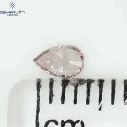 0.12 CT Pear Shape Natural Diamond Pink Color SI1 Clarity (4.10 MM)