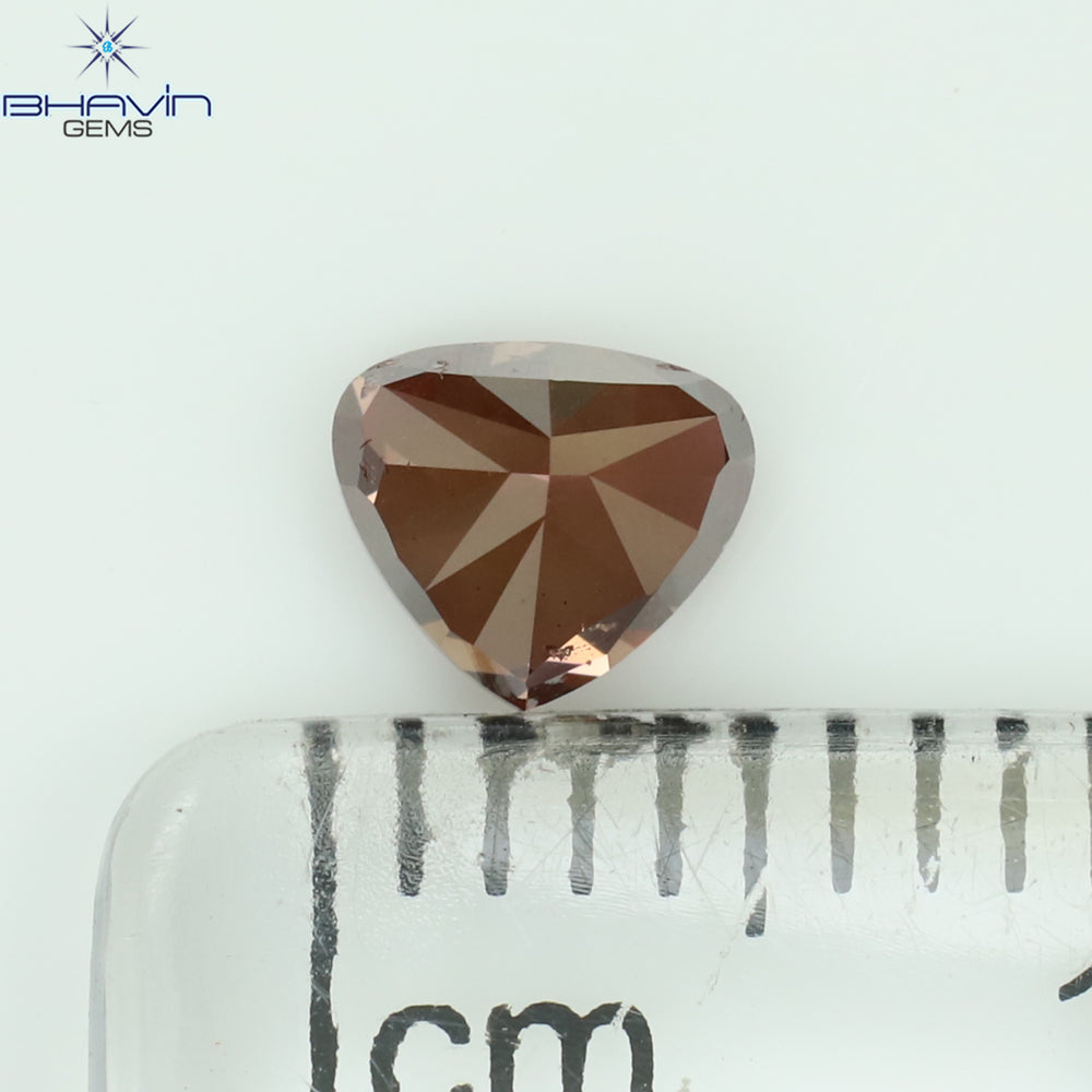 0.49 CT Heart Shape Natural Loose Diamond Pink Color VS2 Clarity (4.90 MM)