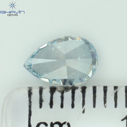 0.69 CT Pear Shape Natural Diamond Blue Color VS1 Clarity (7.03 MM)