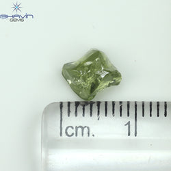1.46 CT Rough Shape Enhanced Green Color VS2 Clarity (8.15 MM)