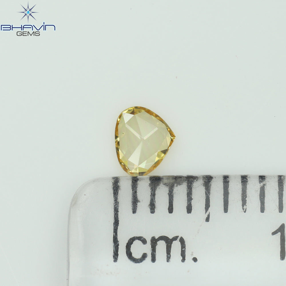 0.11 CT Heart Shape Natural Diamond Orange Color VS1 Clarity (3.87 MM)