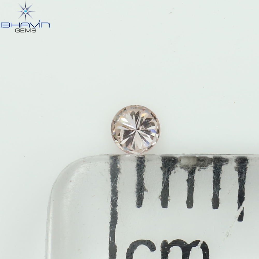 0.03 CT Round Shape Natural Diamond Pink (Argyle) Color SI2 Clarity (1.97 MM)