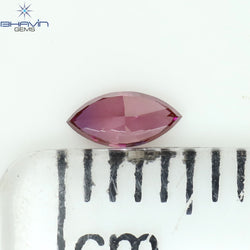 0.10 CT Marquise Shape Natural Diamond Pink Color VS1 Clarity (4.52 MM)