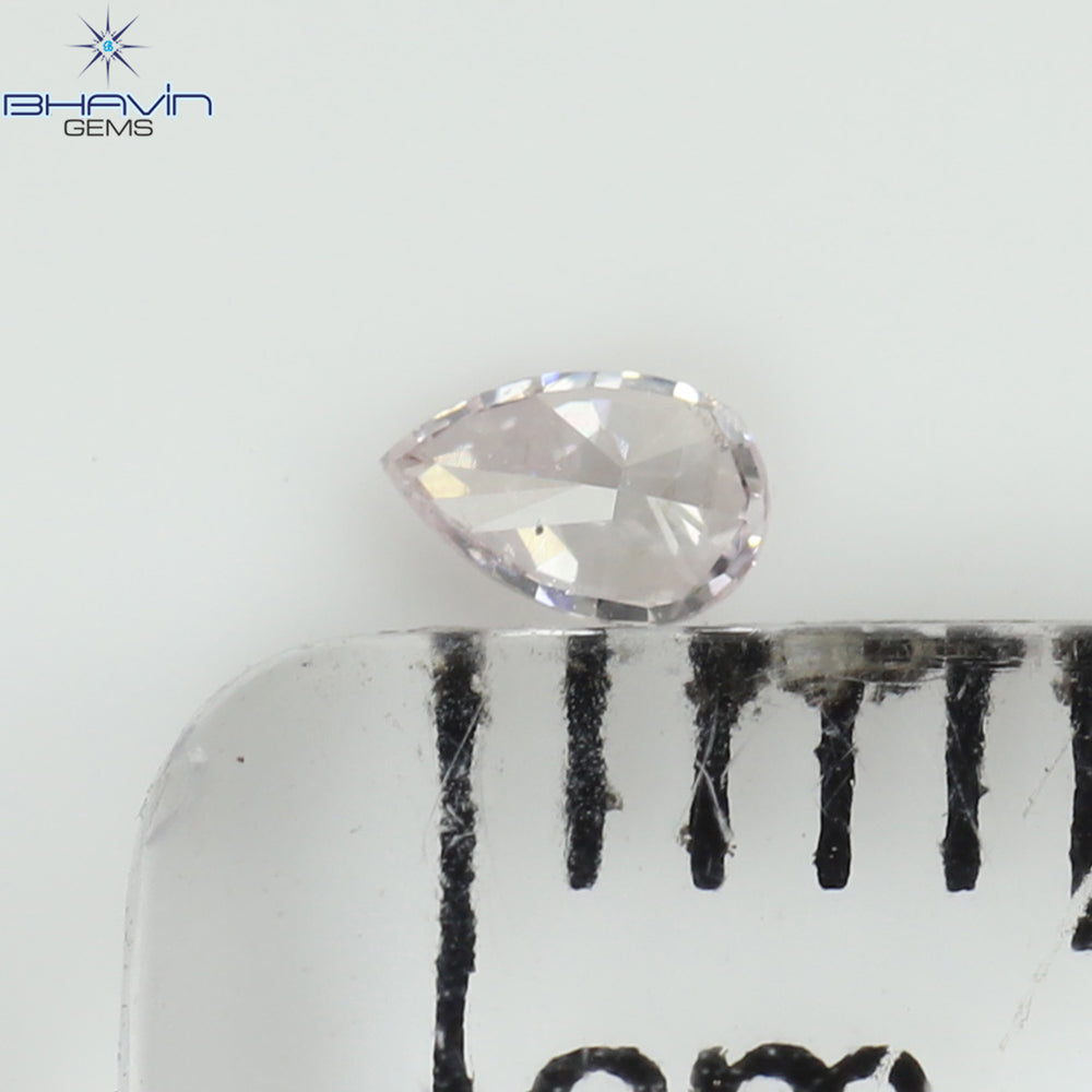 0.06 CT Pear Shape Natural Diamond Pink Color VS2 Clarity (3.12 MM)