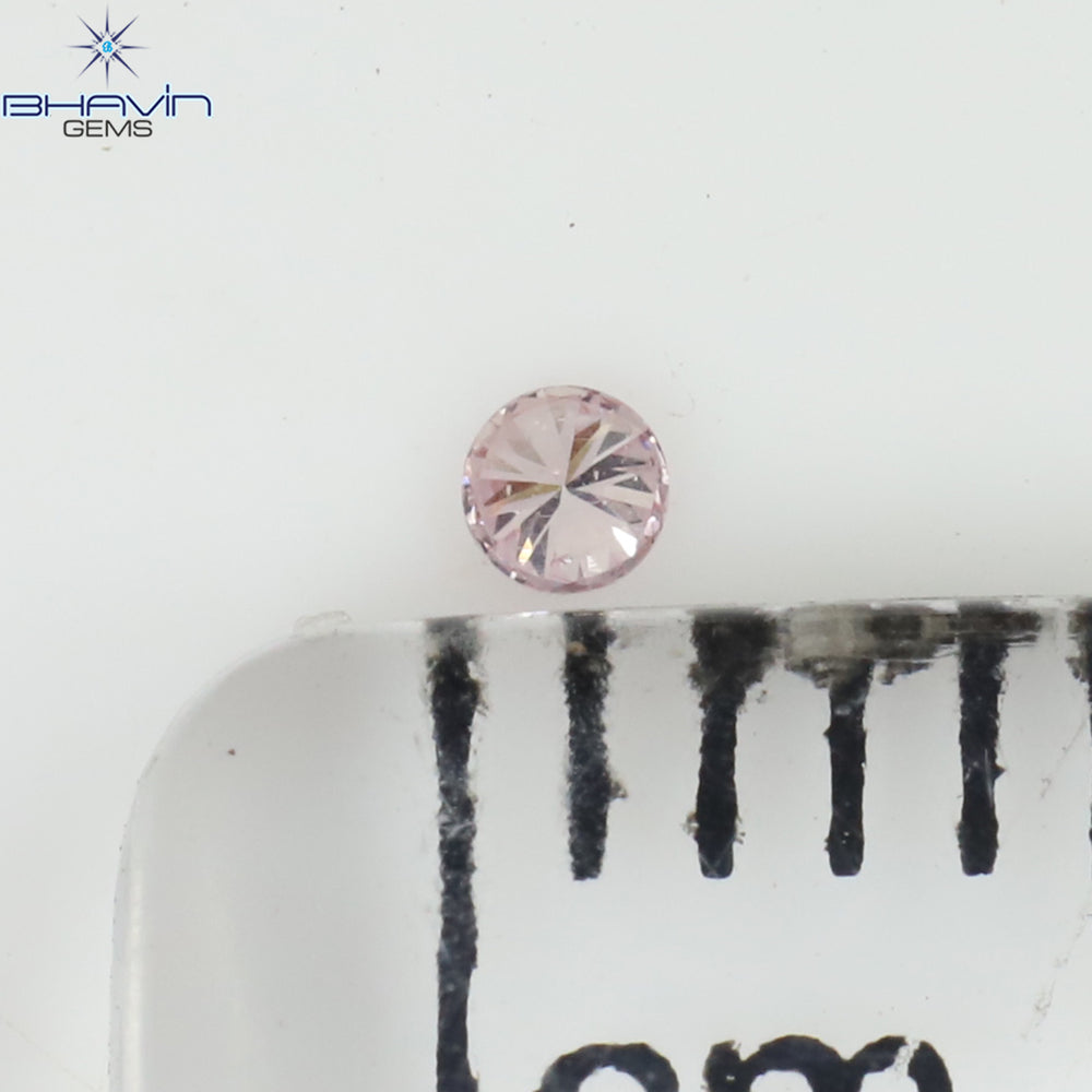 0.03 CT Round Shape Natural Diamond Pink (Argyle) Color VS2 Clarity (1.97 MM)