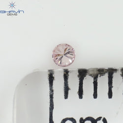 0.03 CT Round Shape Natural Diamond Pink (Argyle) Color VS2 Clarity (1.97 MM)