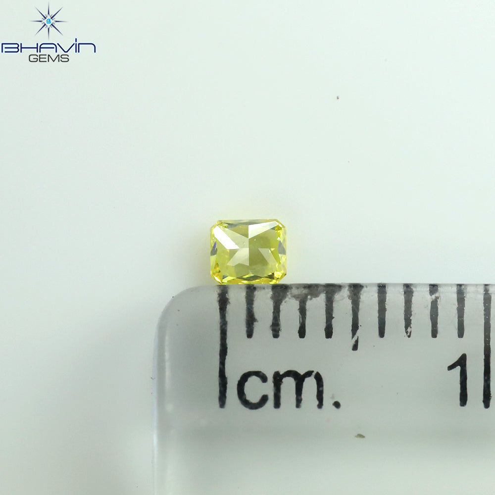0.12 CT Radiant Shape Natural Diamond Yellow Color SI2 Clarity (2.90 MM)