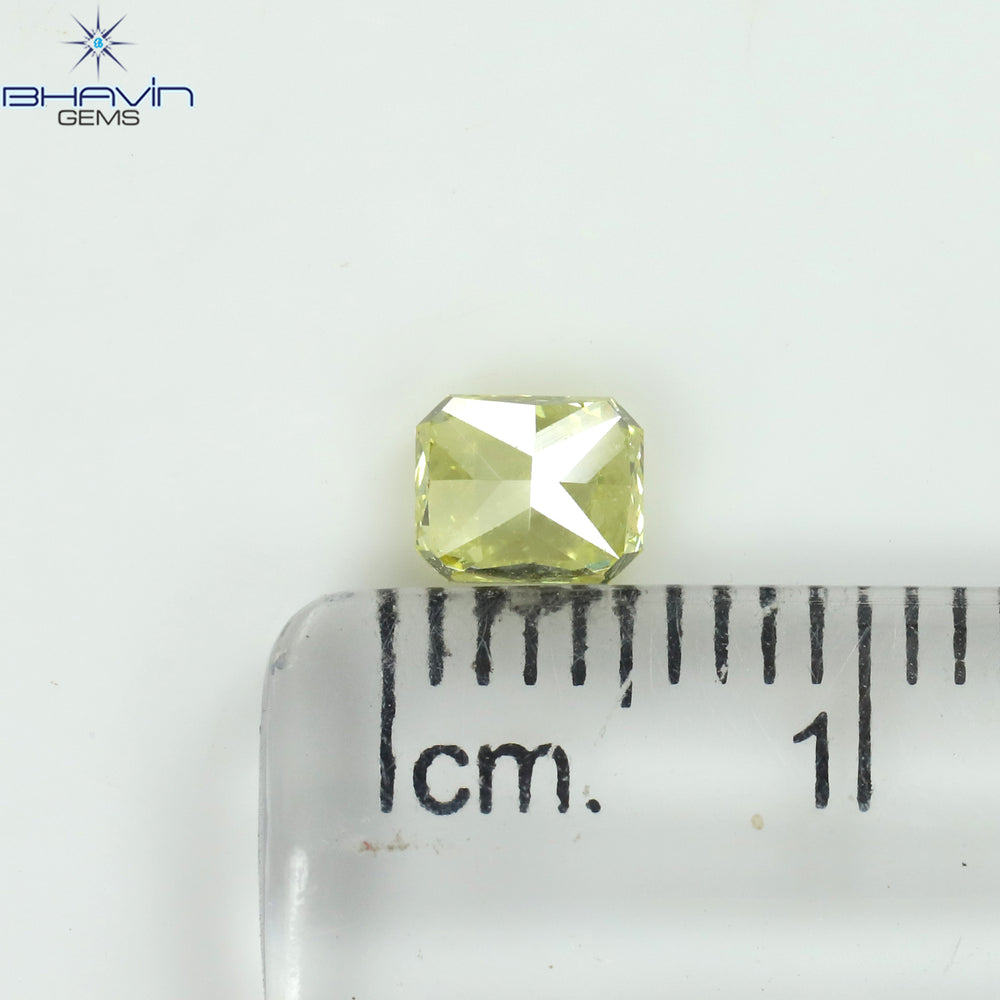 0.54 CT Radiant Shape Natural Diamond Yellow Color I1 Clarity (4.80 MM)