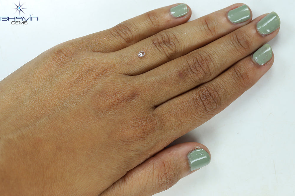 0.12 CT Oval Shape Natural Diamond Pink Color I1 Clarity (3.65 MM)
