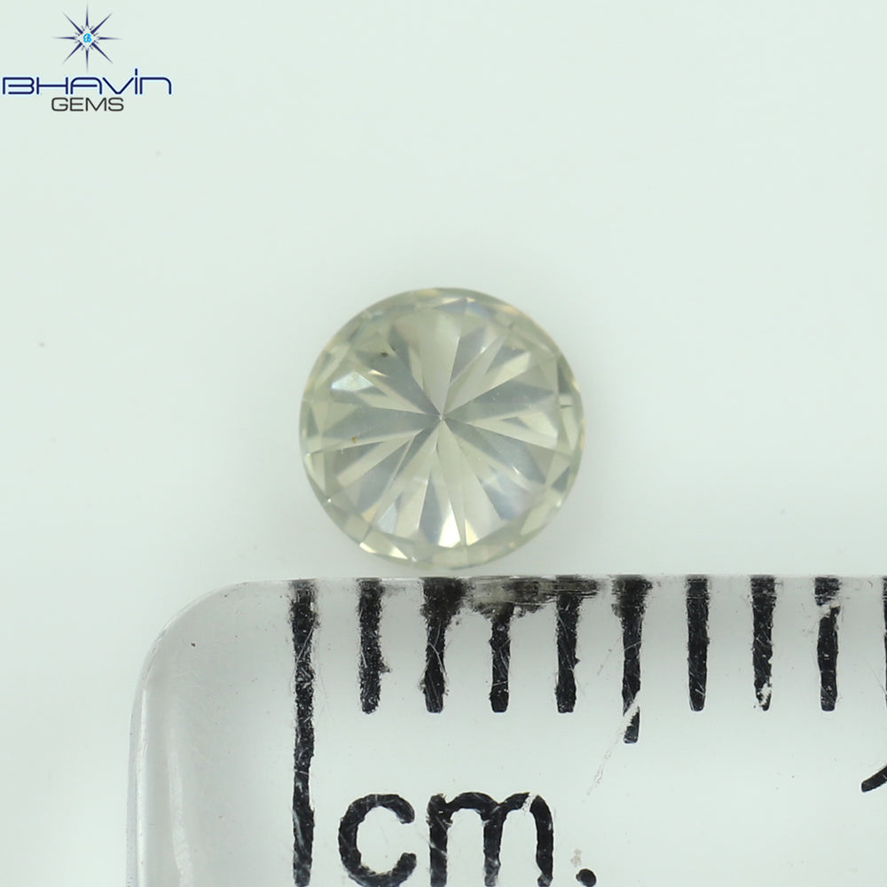 0.33 CT Round Shape Natural Loose Diamond White Color SI2 Clarity (4.37 MM)