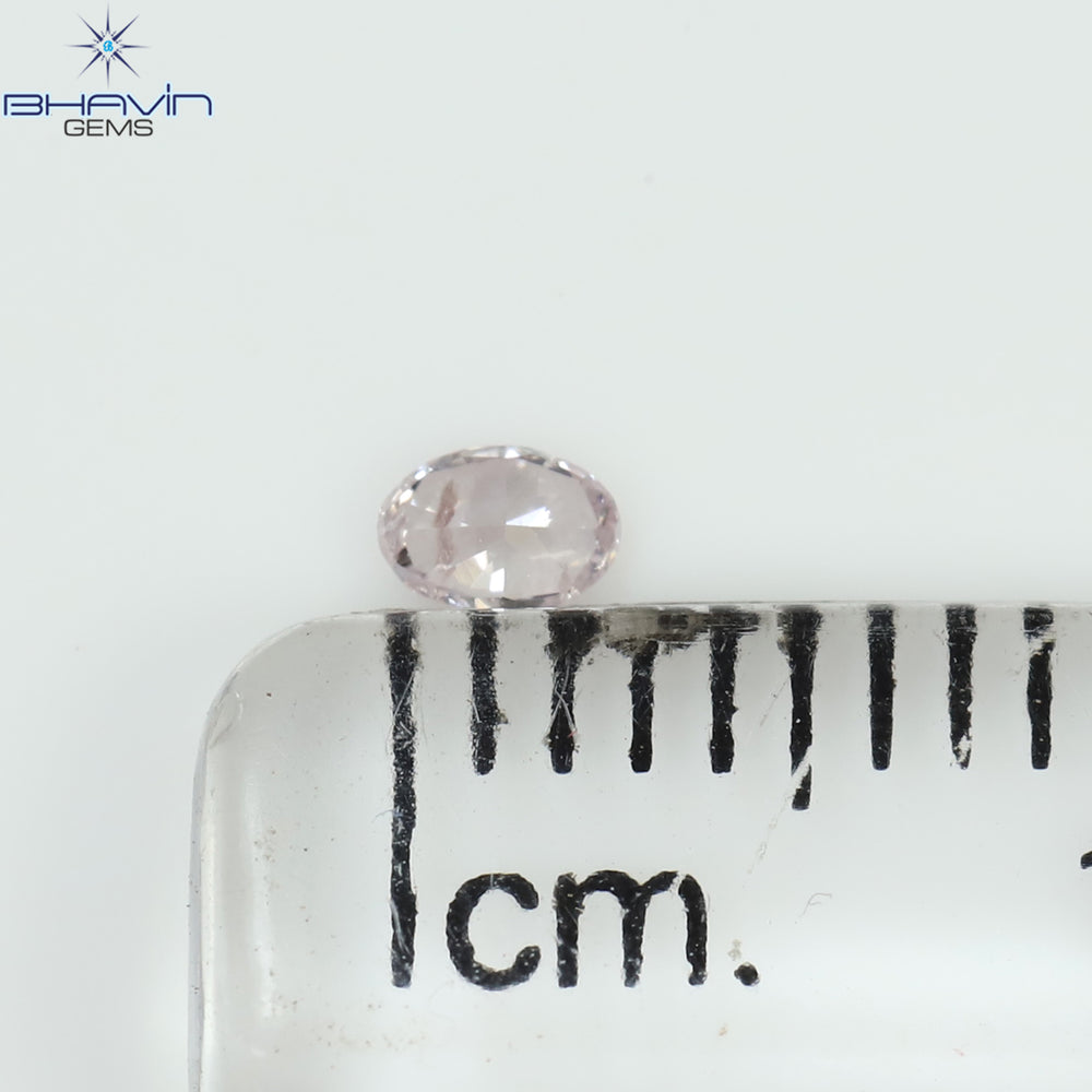 0.07 CT Oval Shape Natural Diamond Pink Color SI2 Clarity (3.07 MM)