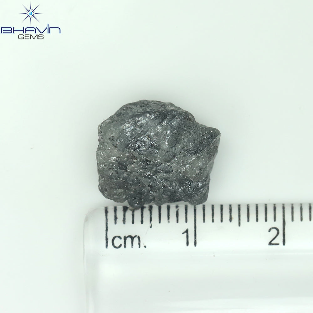 12.88 CT Rough Shape Natural Diamond Grey (Salt And Pepper) Color I3 Clarity (14.00 MM)